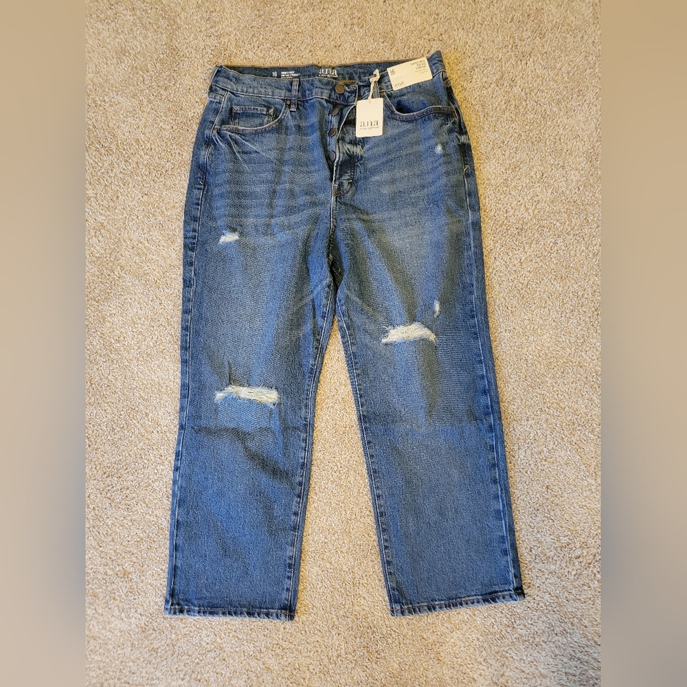 Highest-rise vintage straight jeans